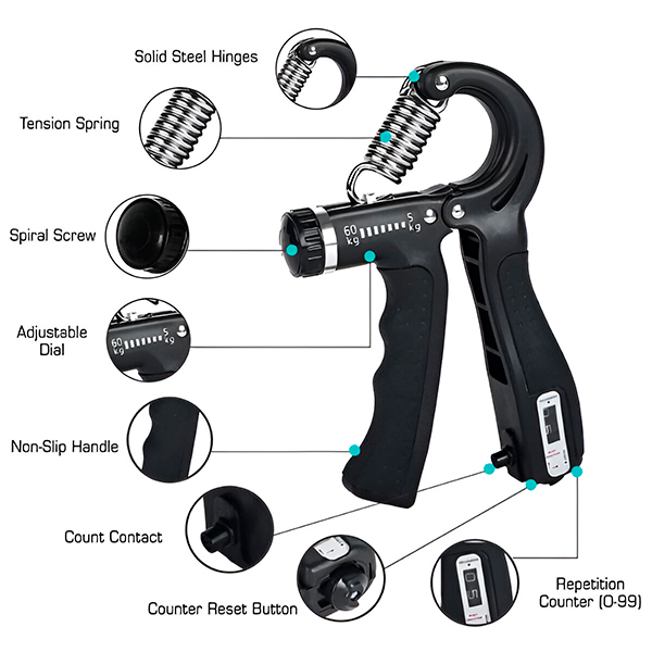 Vježbač za stisak ruke sa brojačem | SQUEEZEFIT – Superzebra.hr
