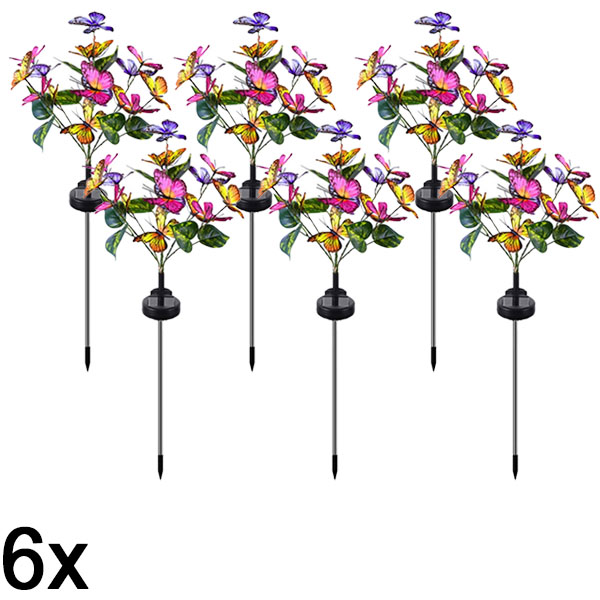 6x Solarna vanjska svjetla s leptirima | FLUTIX